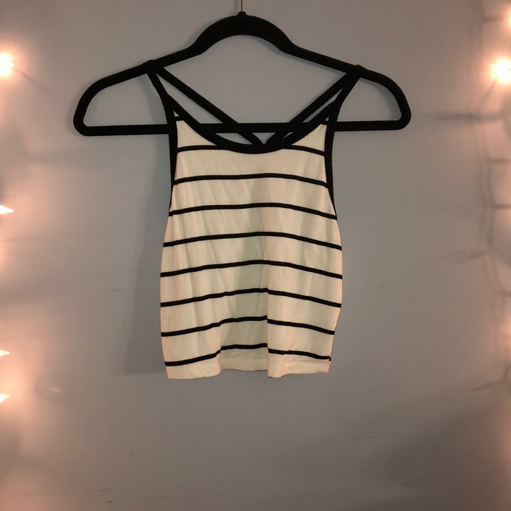 pacsun stripped crop top